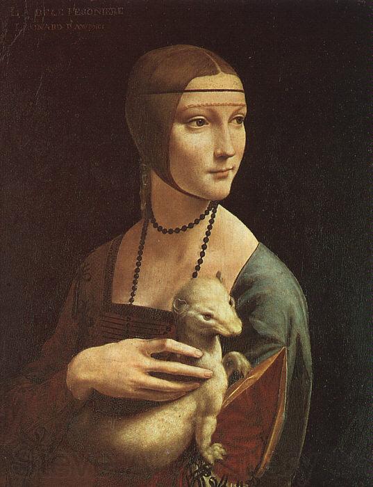  Leonardo  Da Vinci Portrait of Cecilia Gallarani Spain oil painting art